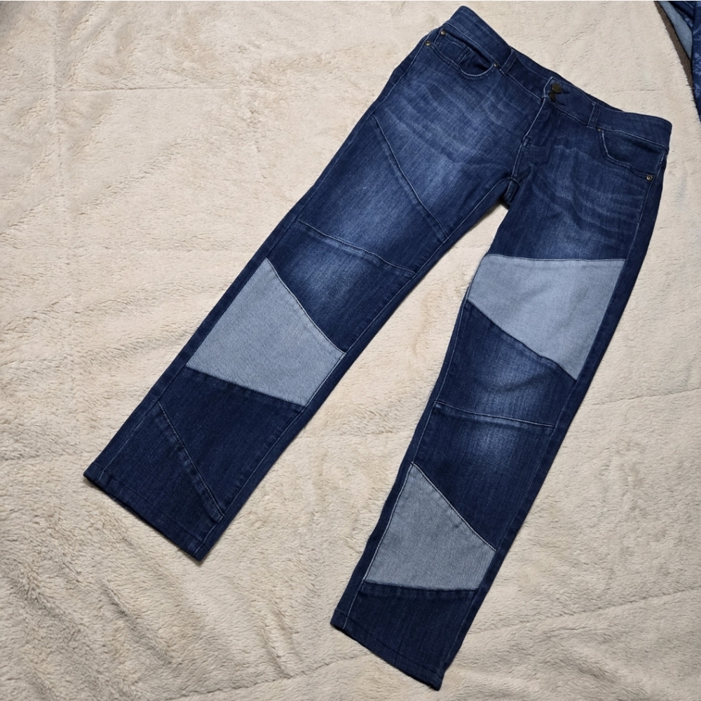 New York and Co patch denim jeans Soho Patchwork Boyfriend Jeans, 4